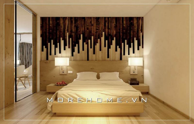 Thiết kế giường ngủ chung cư phong cách hiện đại, sang trọng